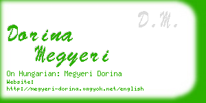 dorina megyeri business card